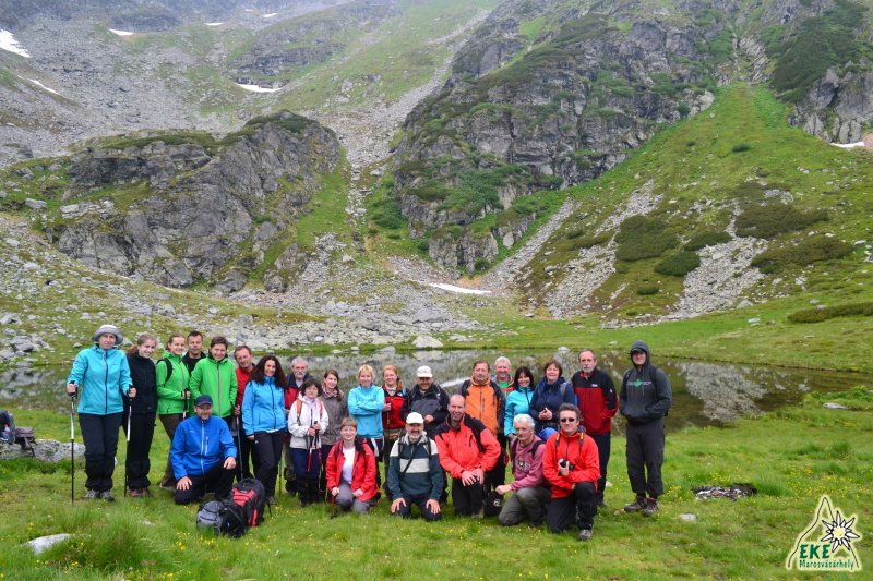 EKE csapat a Mosolygó-tónál (Iezer), Radnai-havasokban