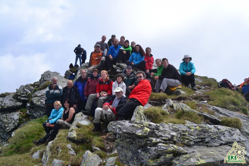 EKE csapat a Radnai-havasok tetején