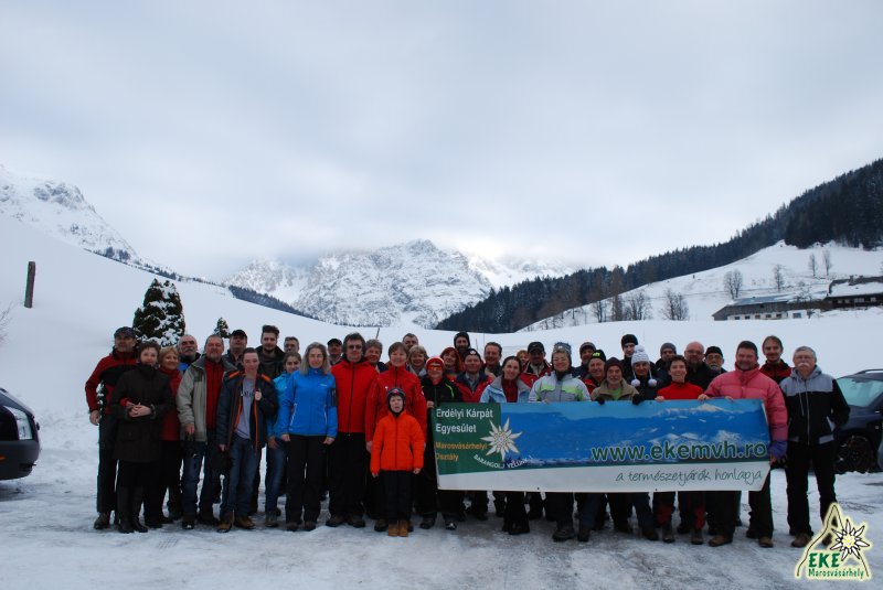 csapatunk a Schladmingi sítáborban