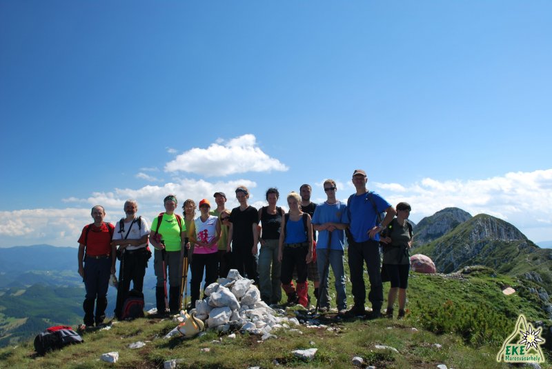 Csoportkép a Hegyes-csúcson