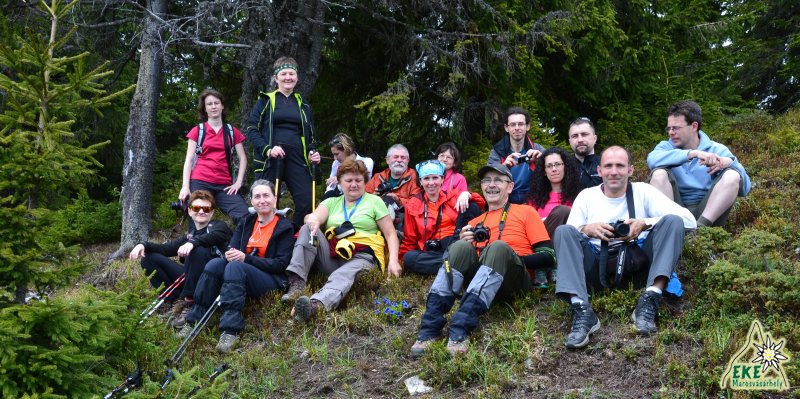 Nárciszleső társaság a Száka-csúcson, 1705 m