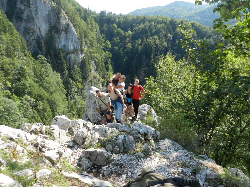 Vásárhelyi és Csiki ekések a Galbenei kilátón. (Pádis)